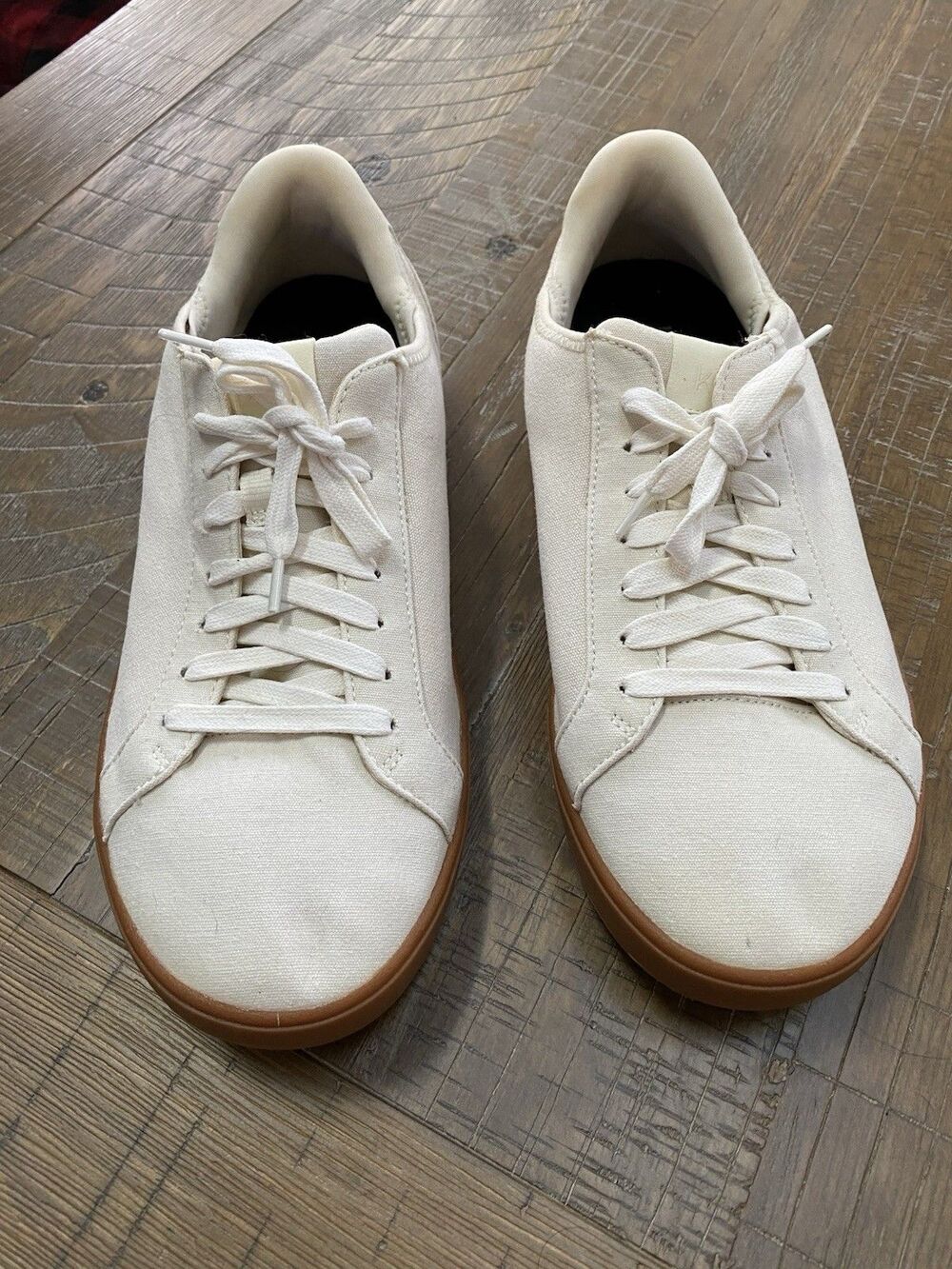 Kizik Irvine Canvas Hands-Free Sneakers – Cream/Gum – Men’s 10 / Women’s 11.5